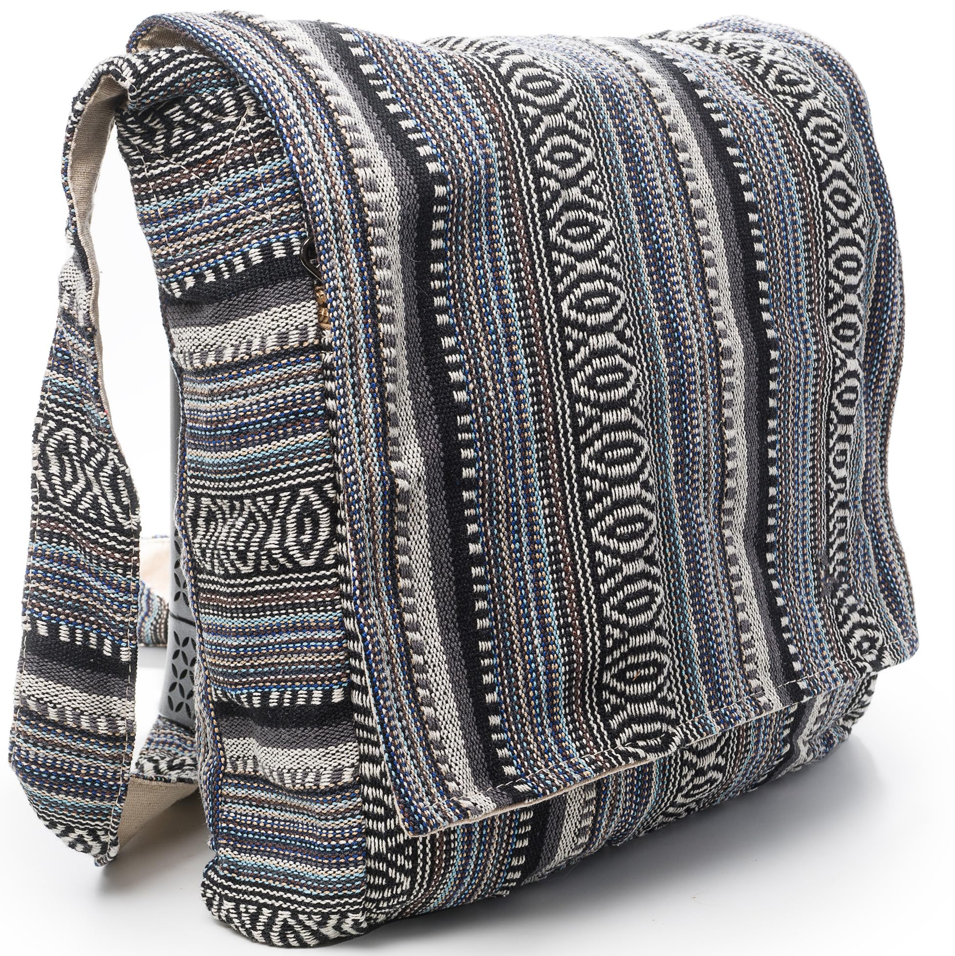 Core Hemp Crossbody Messenger Bag - Handmade In Nepal - Over-the-Shoulder Sling Bag - Unisex