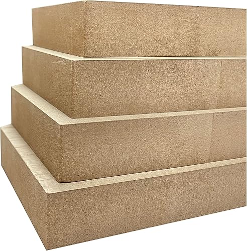 Miniatura 8 de Bloques en forma de casa de madera sin terminar de 6 pulgadas, 4 piezas para manualidades, casa de madera en blanco, letrero conmemorativo