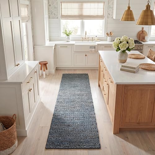 SAFAVIEH Natural Fiber Collection Runner Rug - 2'3" x 10', Grey, Handmade Jute, Braided Woven Design, Ideal for Living Room, Bedroom (NF212G)