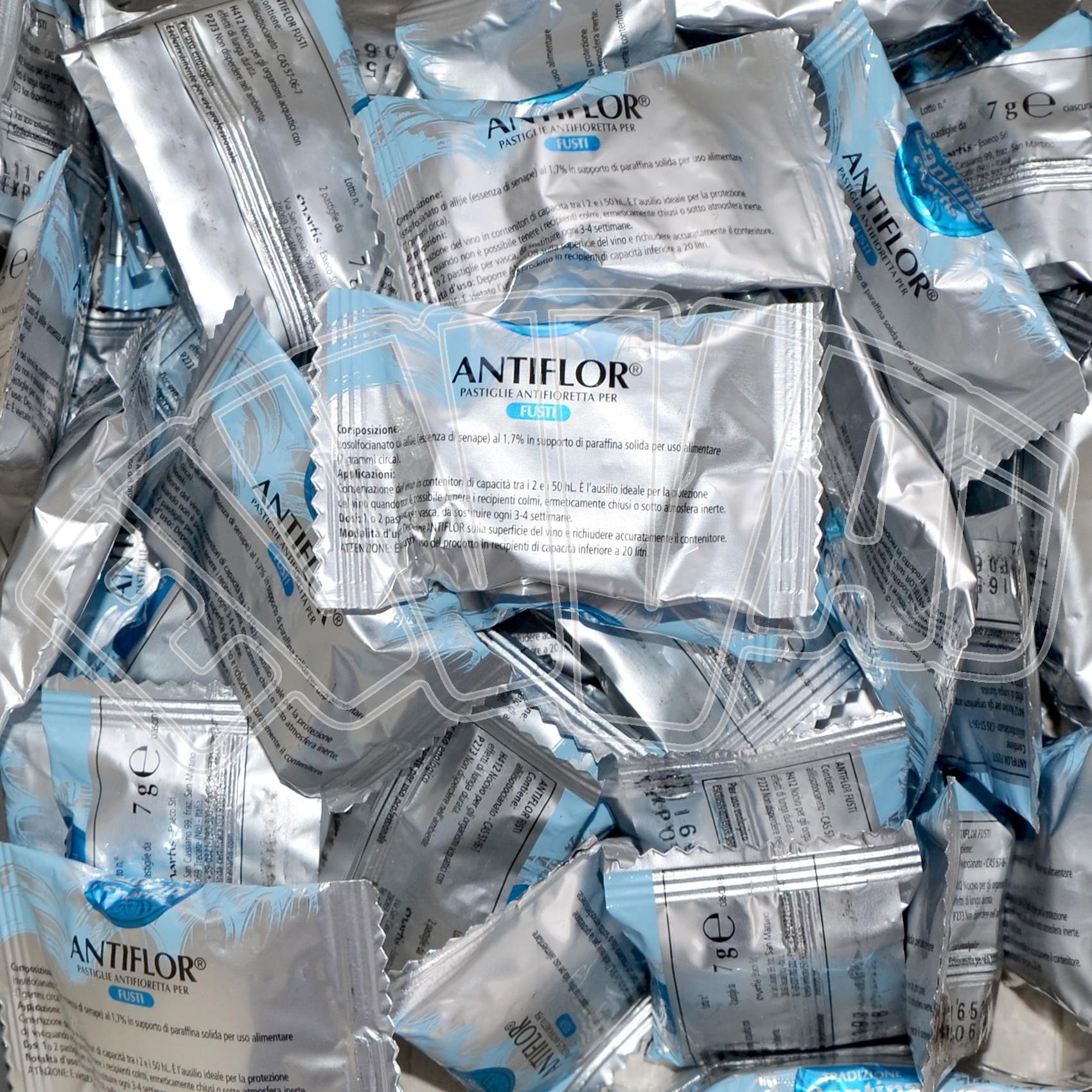 ANTIFLOR FUSTI 40 CONFEZIONI DA 2 PASTIGLIE - ANTIFIORETTA IGIENE ENOLOGIA VINO