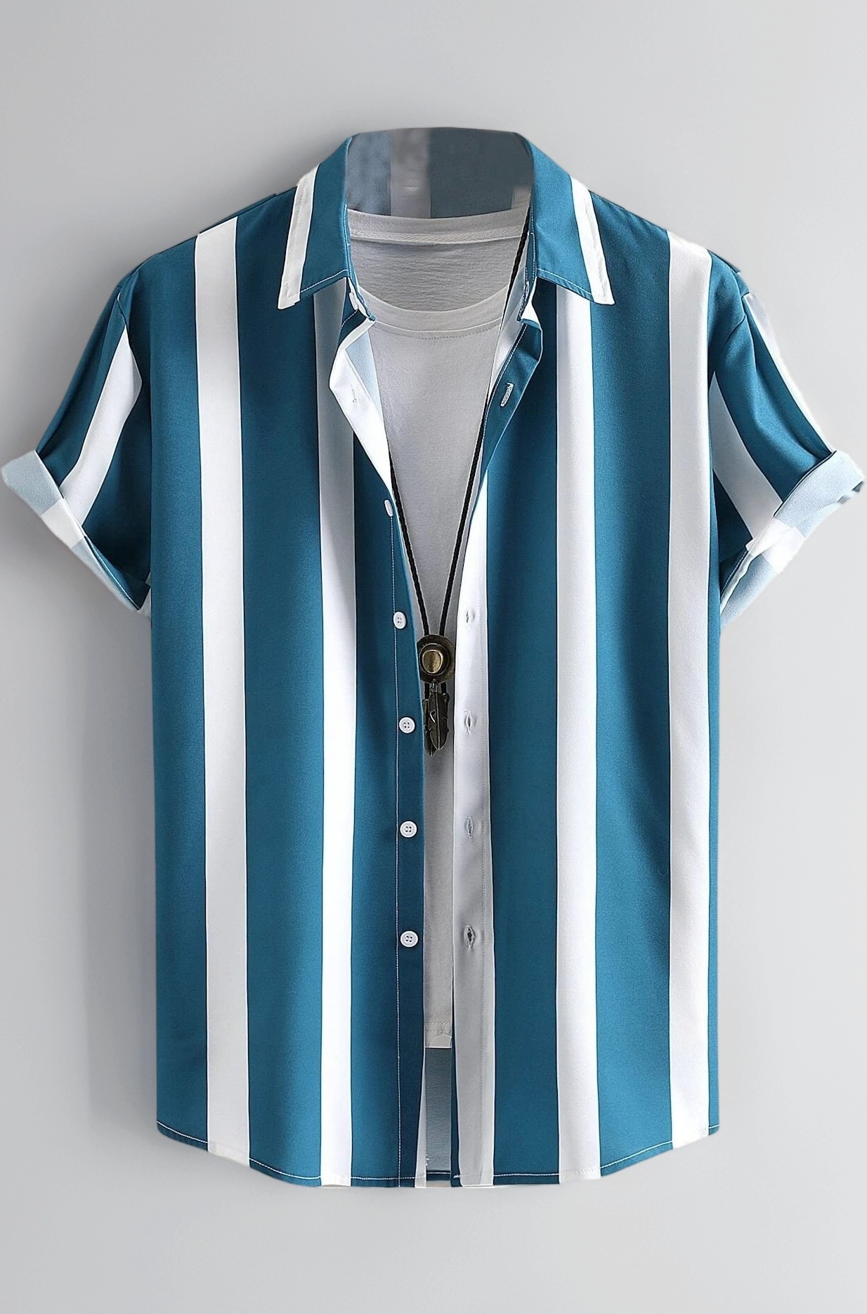 Lymio Men's Polyester Slim Fit Stylish Printed Casual Shirt (Patta)