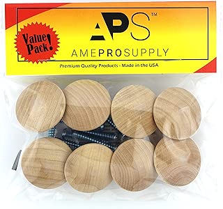 Wood knobs for Cabinet Doors - Dresser Furniture Drawers - 1 1/2 inch Small Wooden Knob - Unfinished Craft - Folding Bifold Door Cabinets Drawer - Stain or Paint White (8) - coolthings.us
