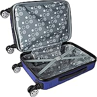Vista 8 de Rockland - Maleta de viaje Melbourne, rígida y expandible, con ruedas giratorias, Azul