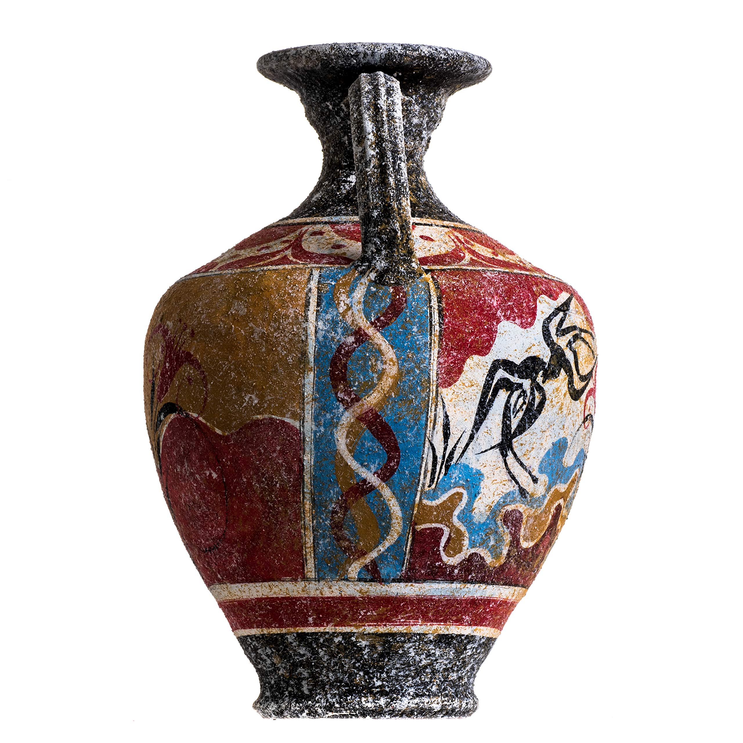 Antike Griechische Minoische Amphore Frühling Handgemachte Keramik Keramik Vase Medium