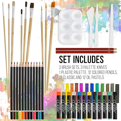 Miniatura 10 de US Art Supply Grand Cayman - Caballete de mesa de madera ajustable de 2 cajones paleta de pintura madera de haya de alta calidad estuche de