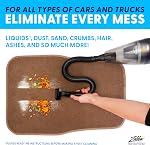 ThisWorx Car Vacuum Cleaner 2.0 - Upgraded w/Built-in LED Light, Double HEPA Filter, 110W High Power Suction, Flexible Nozzle. Includes 3 Attachments