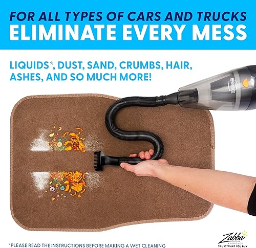Vista 5 de ThisWorx Aspiradora de Coche 2.0, Aspiradora de Mano Portátil Mini con Cable de 16 Pies, Luz LED, Bolsa y Accesorios - Aspiradora Pequeña para RV