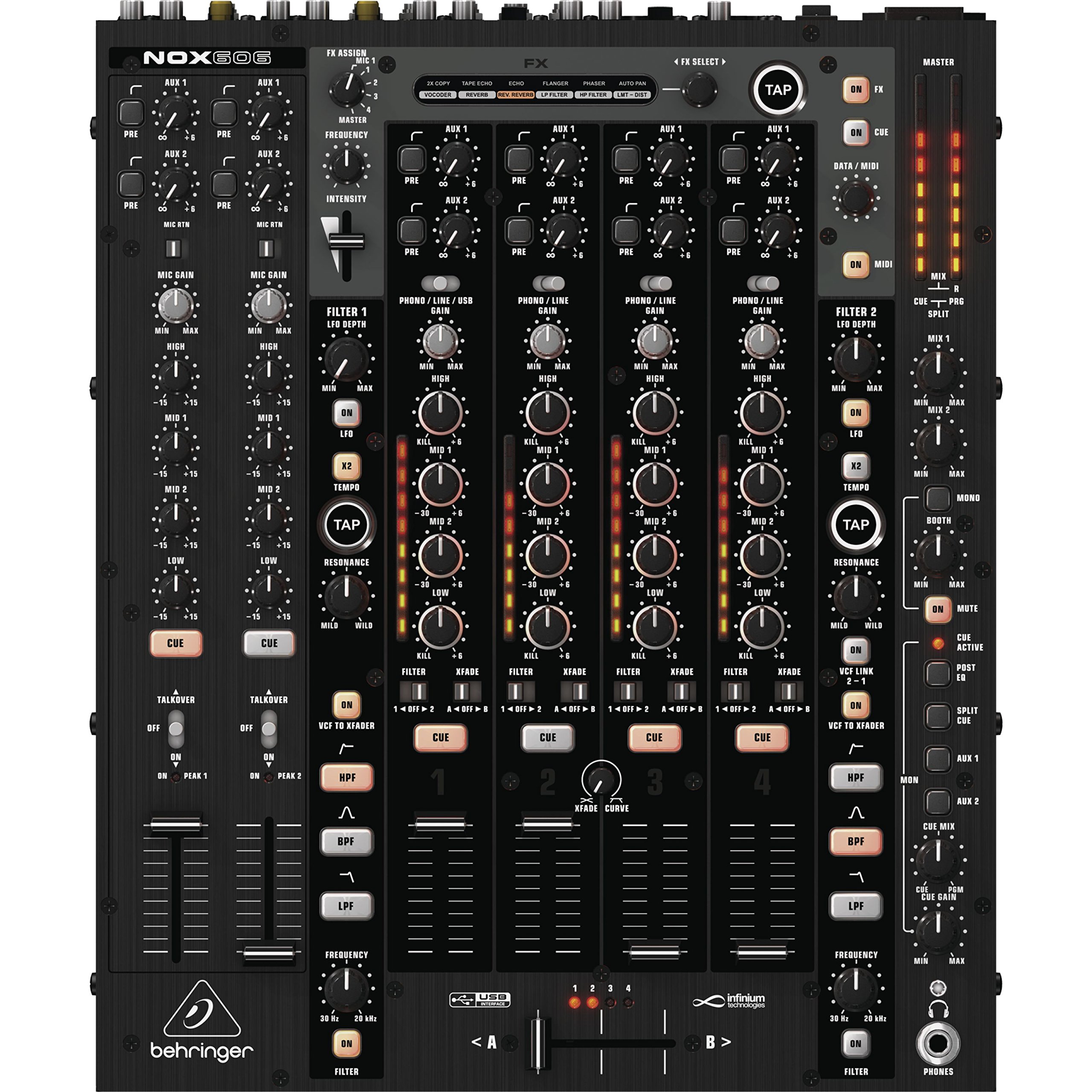 【希少】Behringer DJミキサー 6ch NOX606 Behringer Pro MIXER NOX606 Mixer de DJ Premium de 6 canais