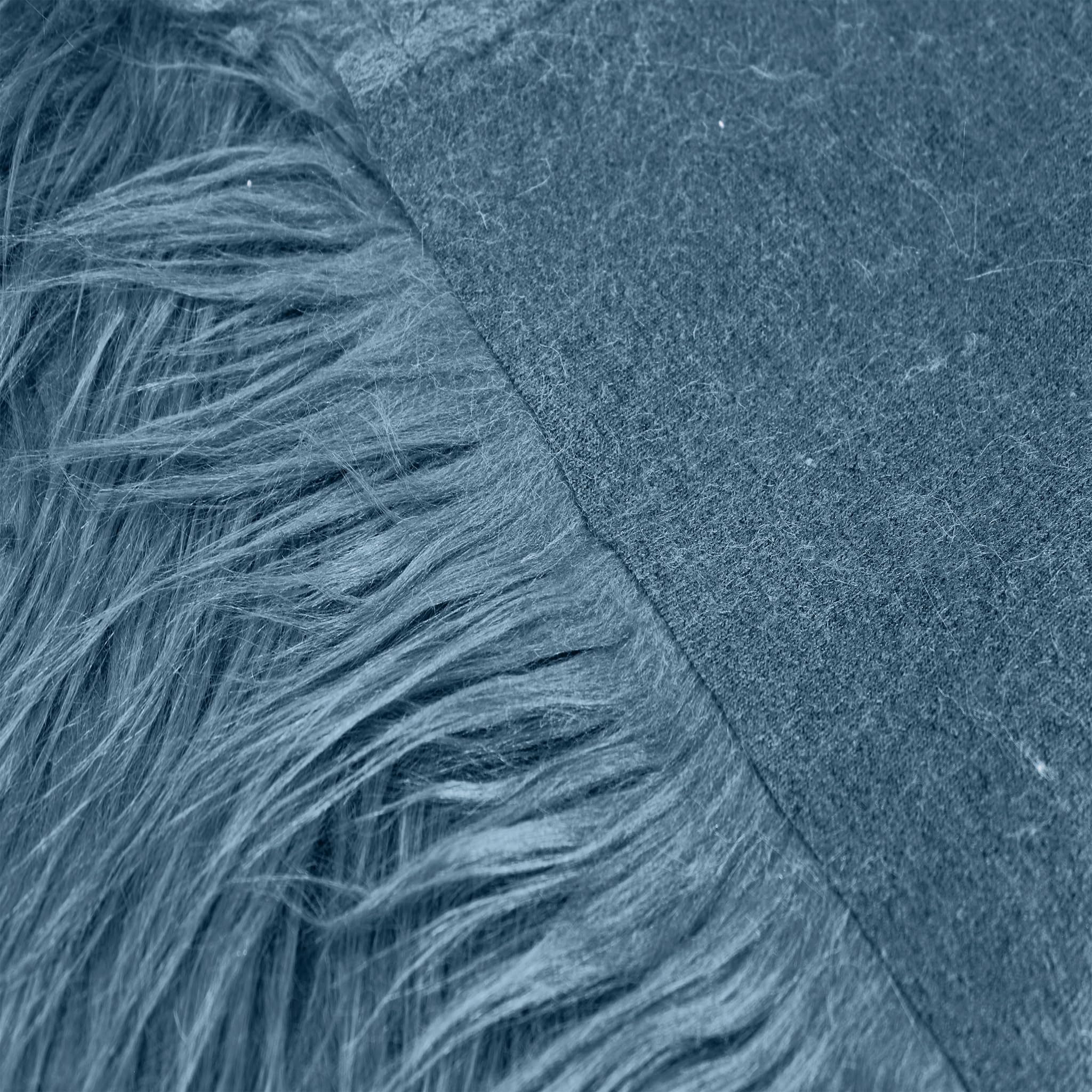 Amazon.com: Texco Inc 蒙古人造皮草-聖誕節絨毛織品由The Yard-Fluffy 蓬鬆馬海毛-  適合服裝、毛絨玩具、服裝、服裝、裝飾和侏儒鬍鬚縮影藍綠色10 x