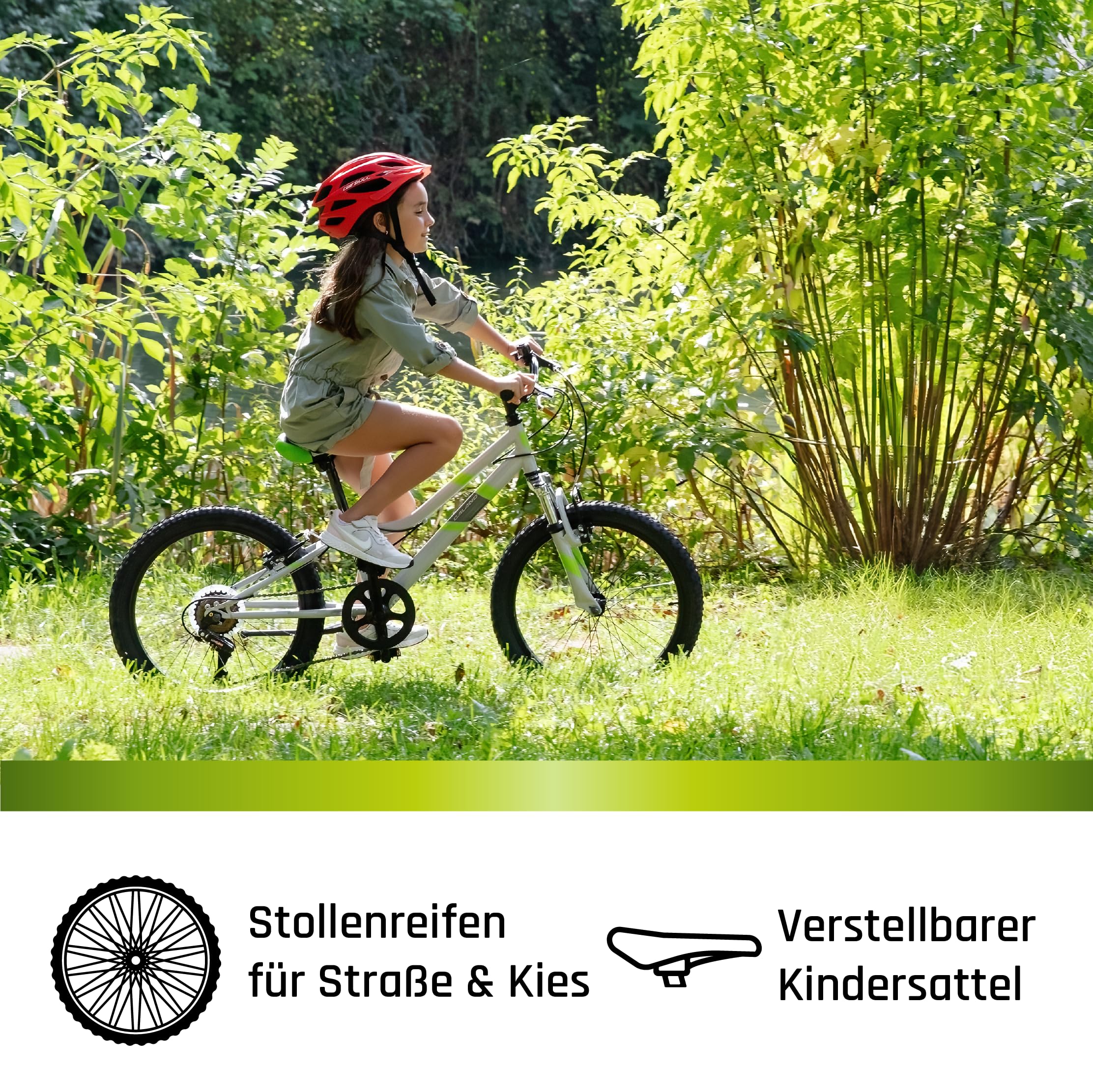 Galano Fahrrad Kinder ab 5 Jahre | Kinderfahrrad 115-130 cm für Mädchen und Jungen mit 7 Gang | 18 Zoll Mountainbike mit Federgabel | leichtes Hardtail Bike | GA20