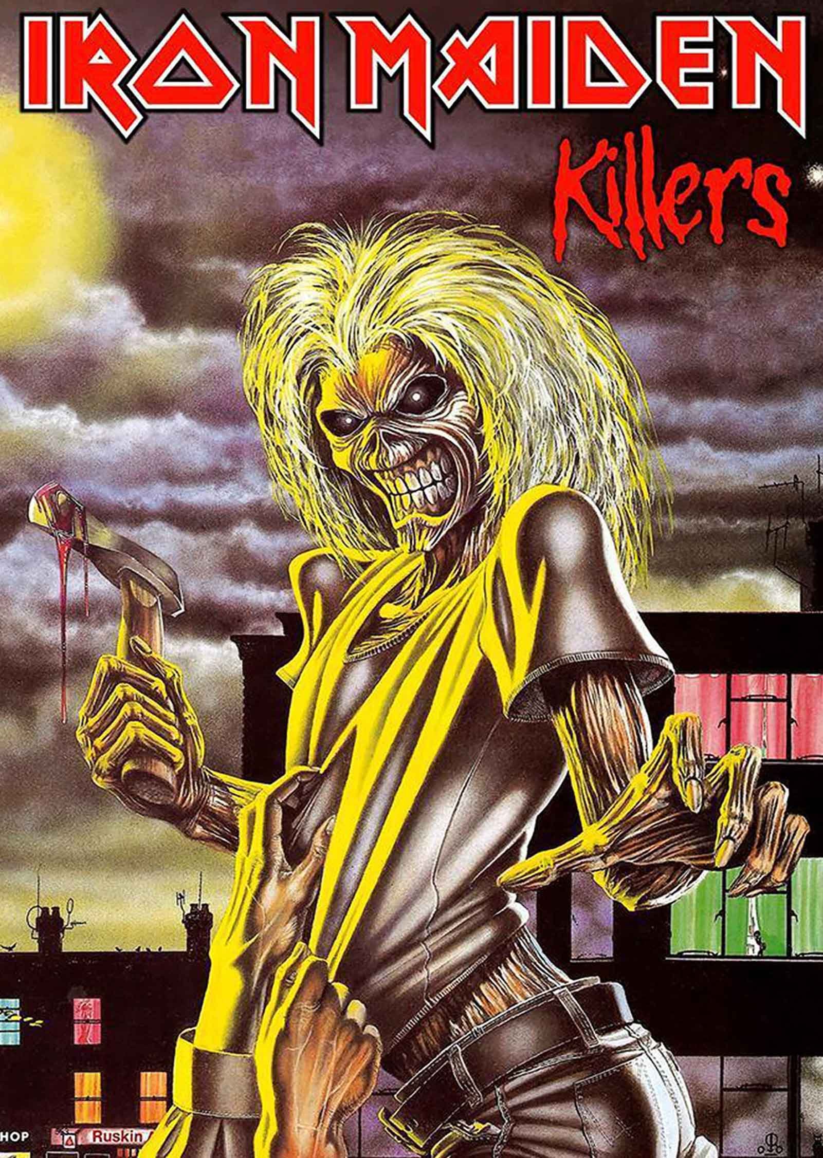 Rock Off Iron Maiden Poster Textile Flag Killers Album Cover Official Black 70cm x 106cm One size