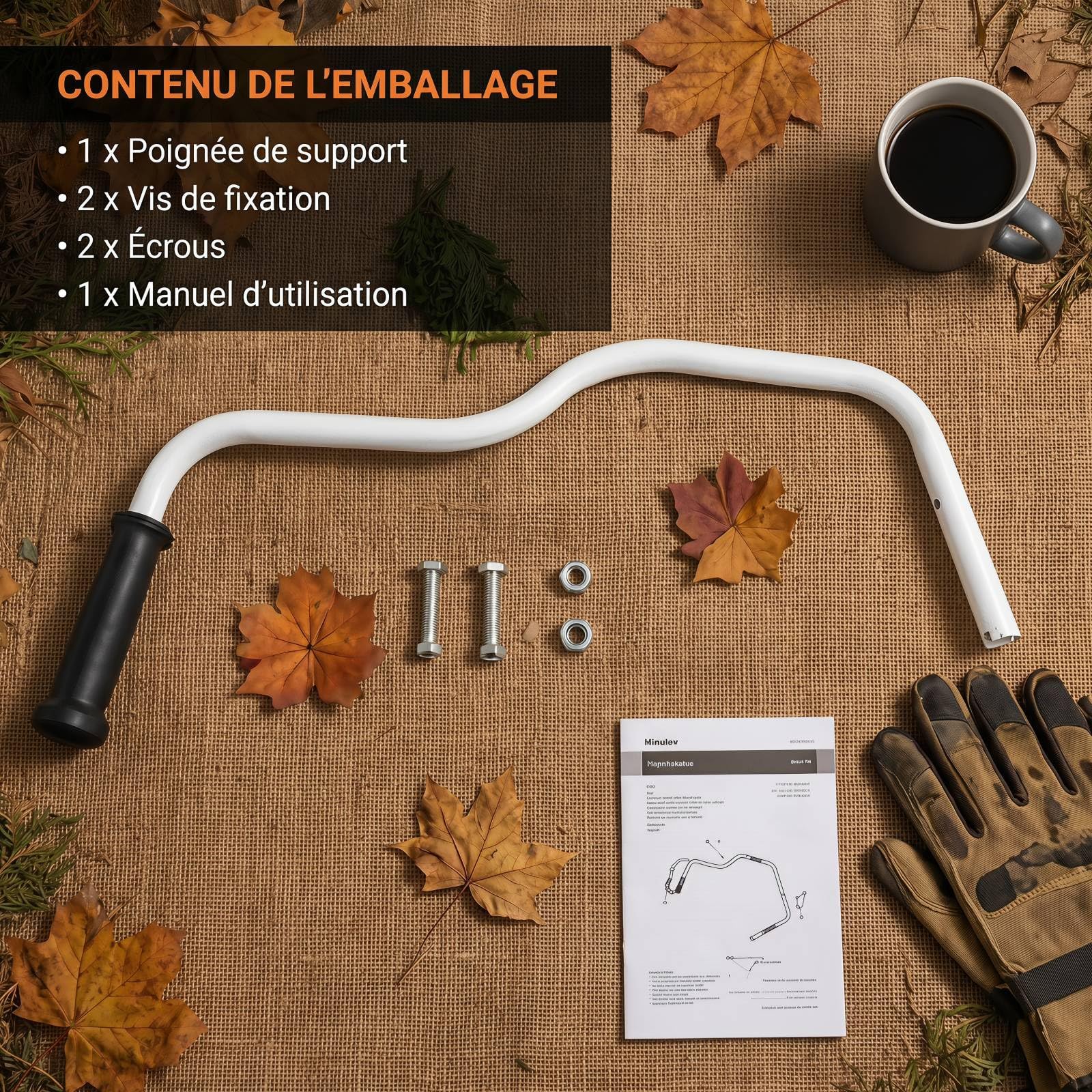 FACAIIO Support de guidon pour débroussailleuse compatible avec les modèles Stihl FS130, FS131, FS111, FS91, FS89, FS200, KM130, KM110, HT100 et HL75 (accessoire pour outils de jardin).