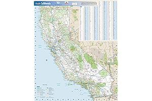 California State Wall Map - Laminated