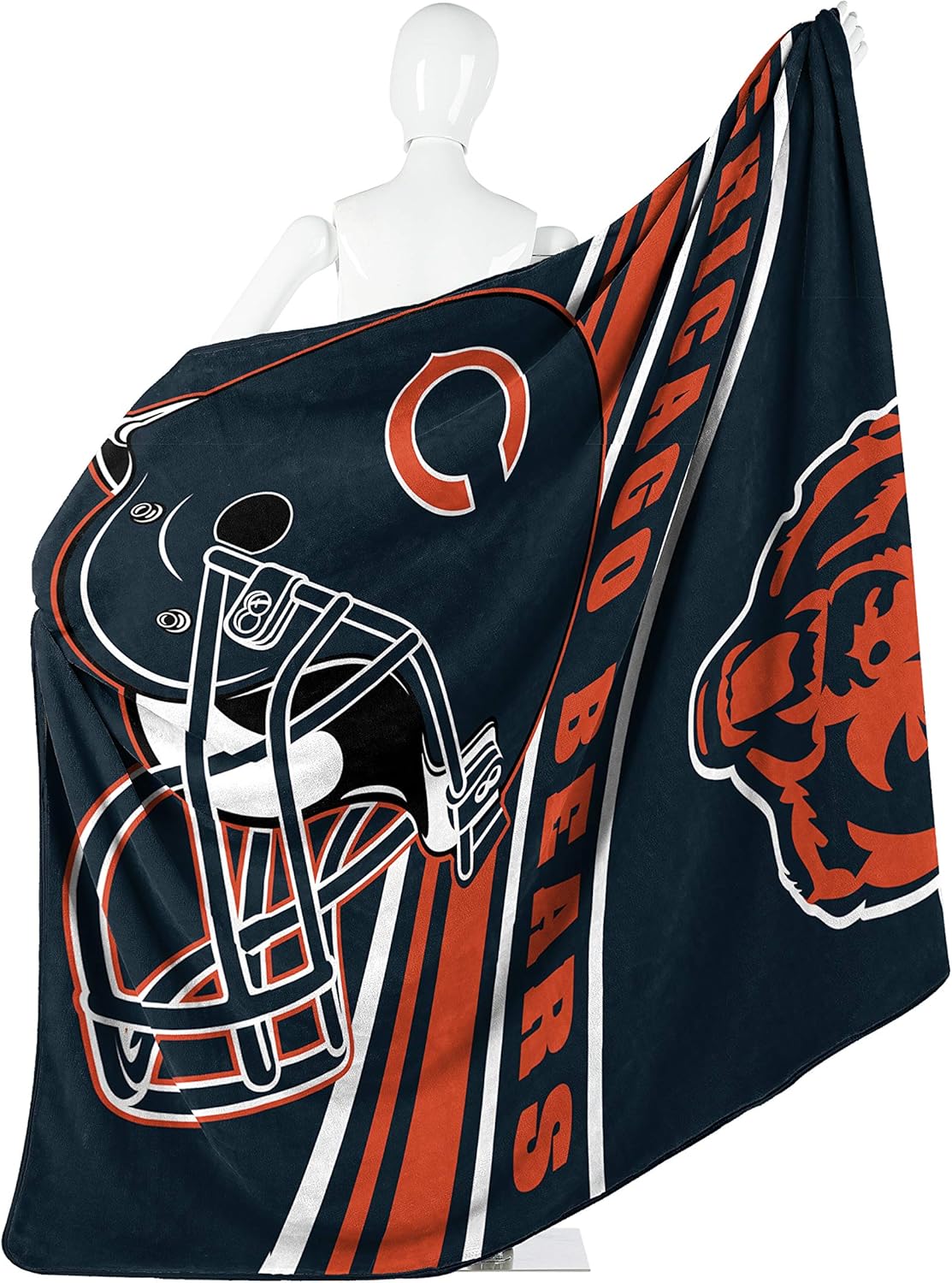 NORTHWEST NFL Chicago Bears Raschel Throw Blanket, 60" x 80", Slant : Everything Else