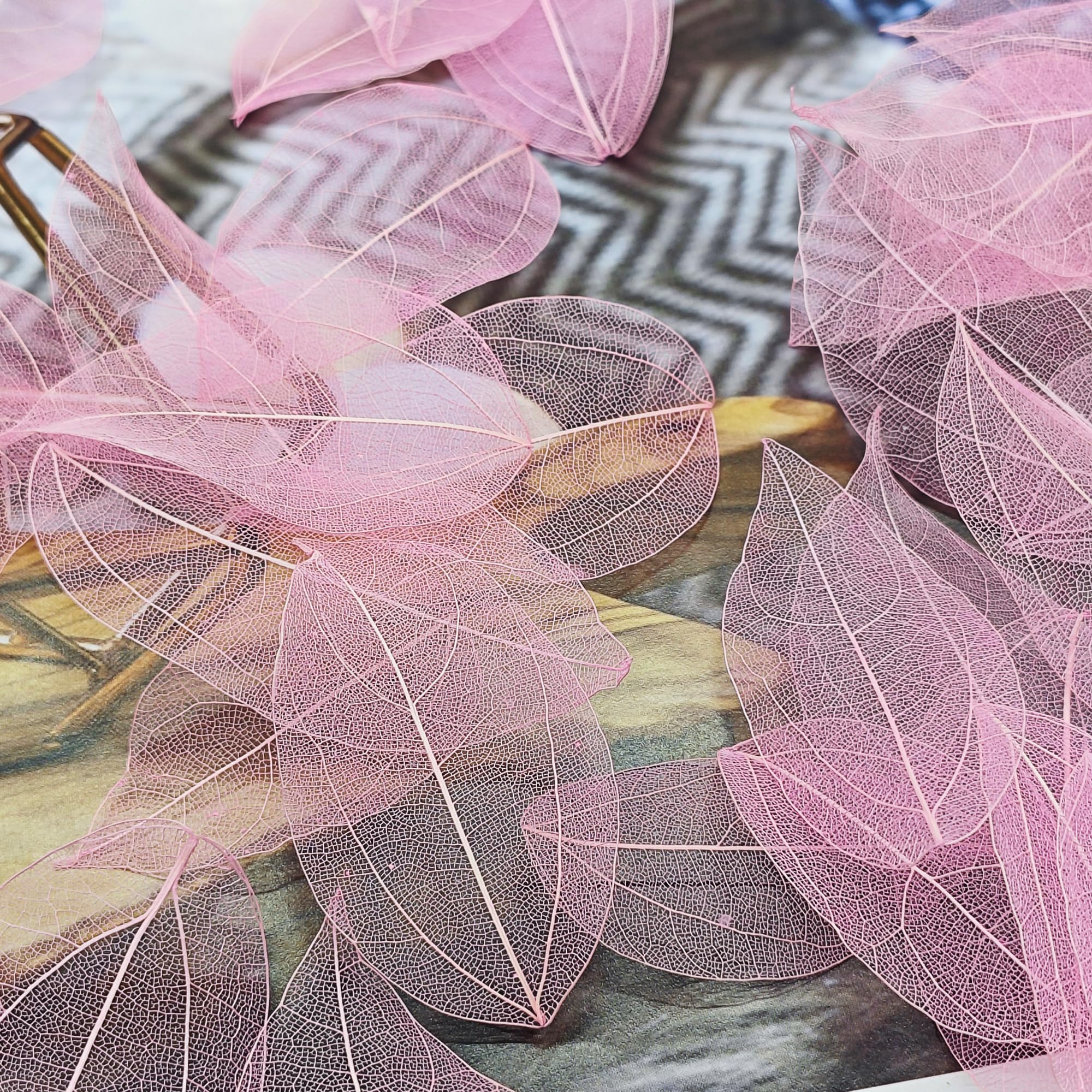 HAOBIN 50 StCk KNstliche BlTter Deko KunstblTter Deko Leaves BlTter  Girlande Basteln Trockene BlTter Getrocknete BlTter Verwendet FR DIY  Handwerk Scrapbook Handwerk Kartenherstellung (Rosa) : Amazon.de: Kche,  Haushalt & Wohnen