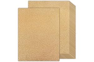Goefun Champagne Gold Double-Sided Glitter Cardstock