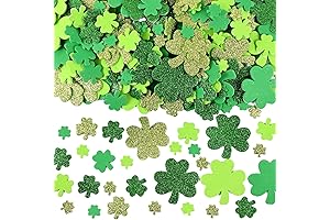 Sparkling Shamrock St. Patrick's Day Glitter Stickers for Vibrant Crafts