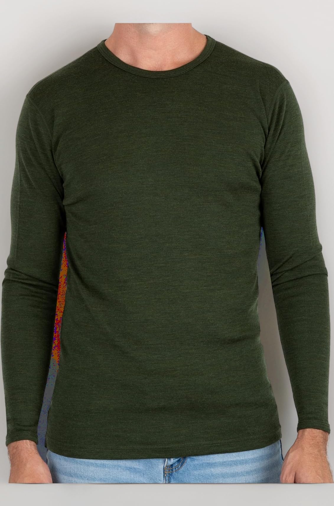 MERIWOOL Mens Base Layer - 100% Merino Wool Midweight Long Sleeve Thermal Shirt