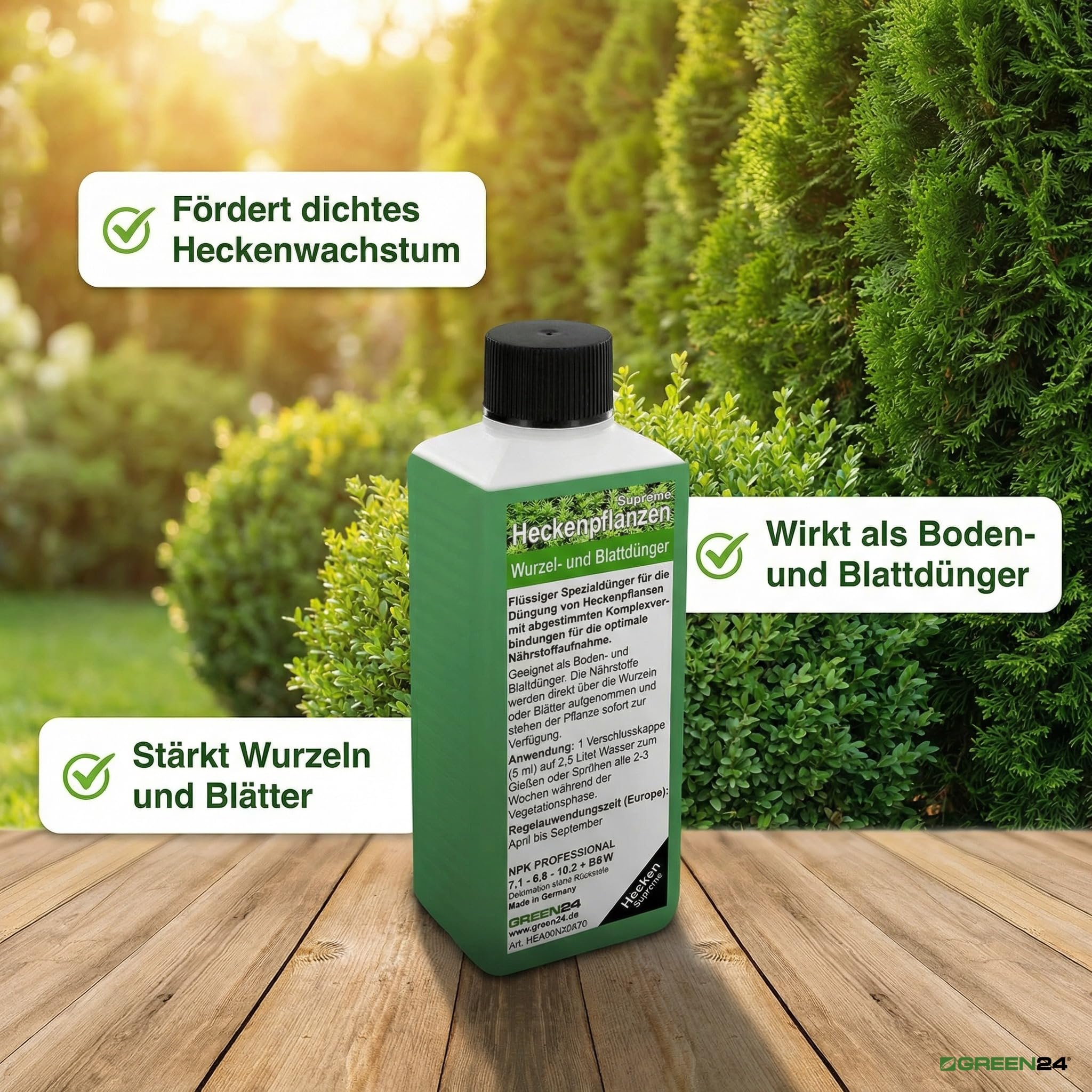 Heckenpflanzen Dünger XL 1 Liter Supreme für Laubhecken und Immergrüne Hecken