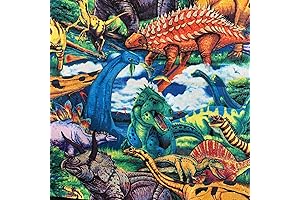 Colorful Dinosaur Fabric Face Mask Material