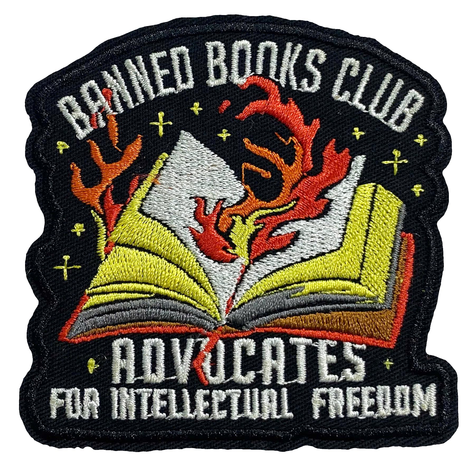 Banned Books Club Patch, Fantasy Dark Romance Embroidered Patches Bookish Book Lover Sew On/Iron On Embroidery Patch for Jackets, Backpack, Hat,