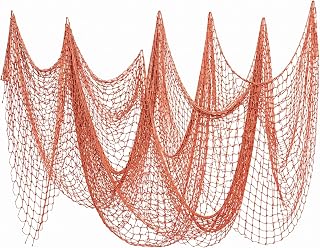 6x20ft Fish Net Decoration Large Tire Cord Fishing Net Wall Decor | Nautical Party Backdrop, Underwater Pirate Mermaid Hawaiian Beach Ocean Party hanging Decor, Indoor Outdoor Home Classroom