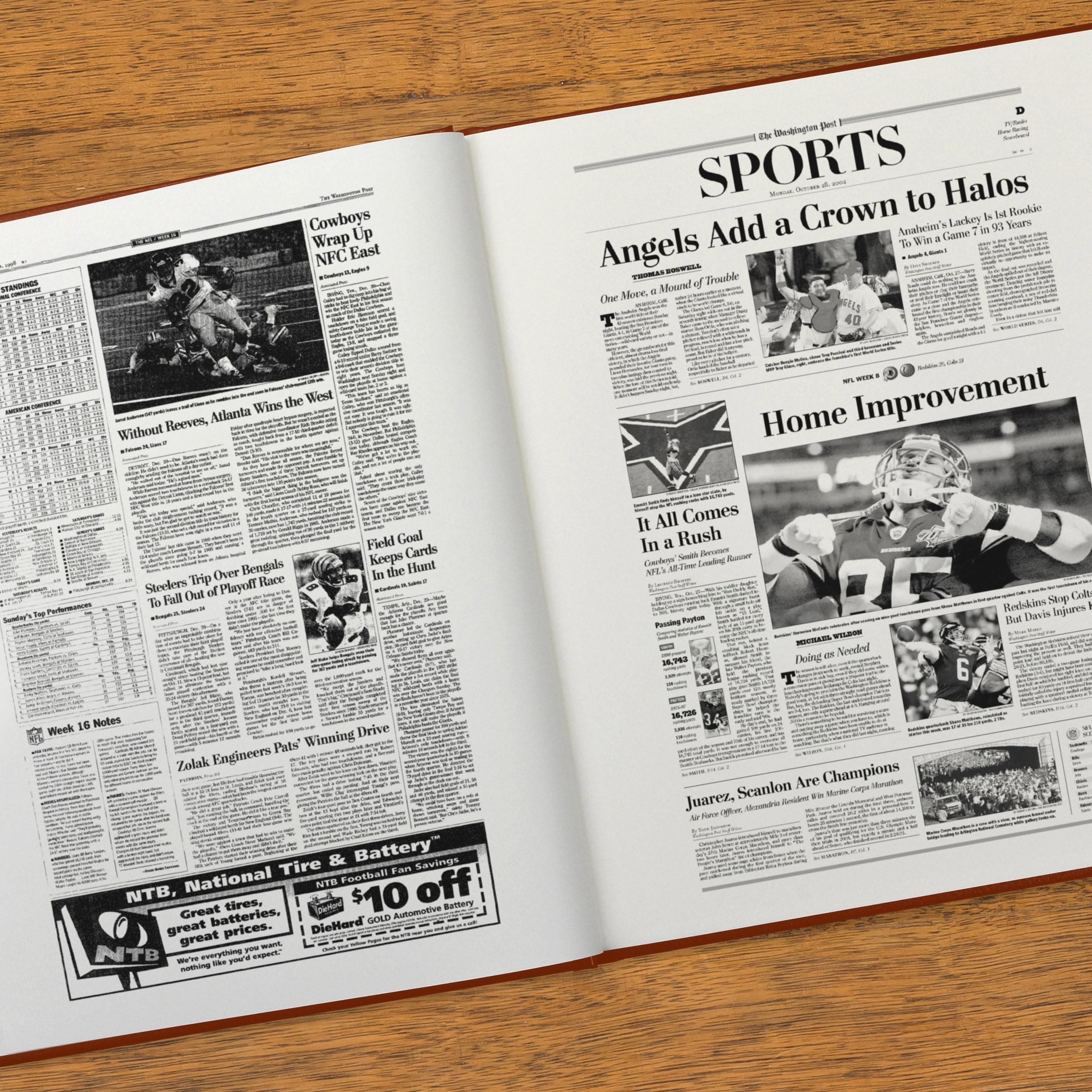 Periódicos históricos - Libro Personalizado de Historia del fútbol Americano - Regalo para fanáticos de la NFL - Historia contada a través de la Cobertura de periódicos -