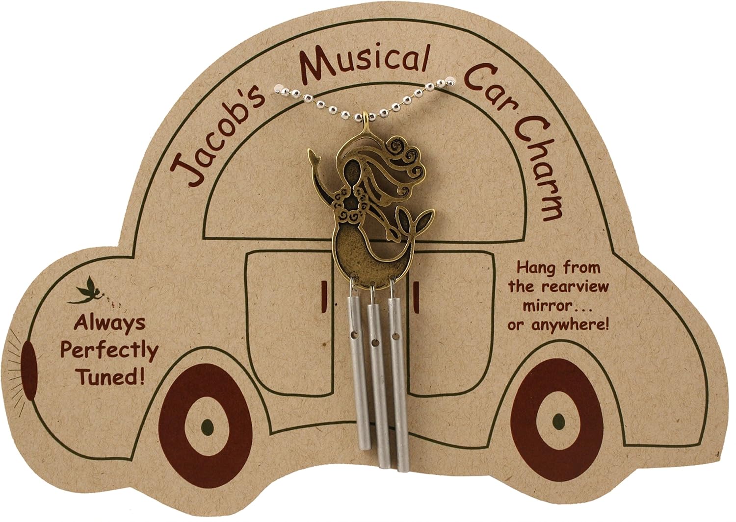 Jacob's Musical Car Charm, Mermaid, Mini Wind Chime