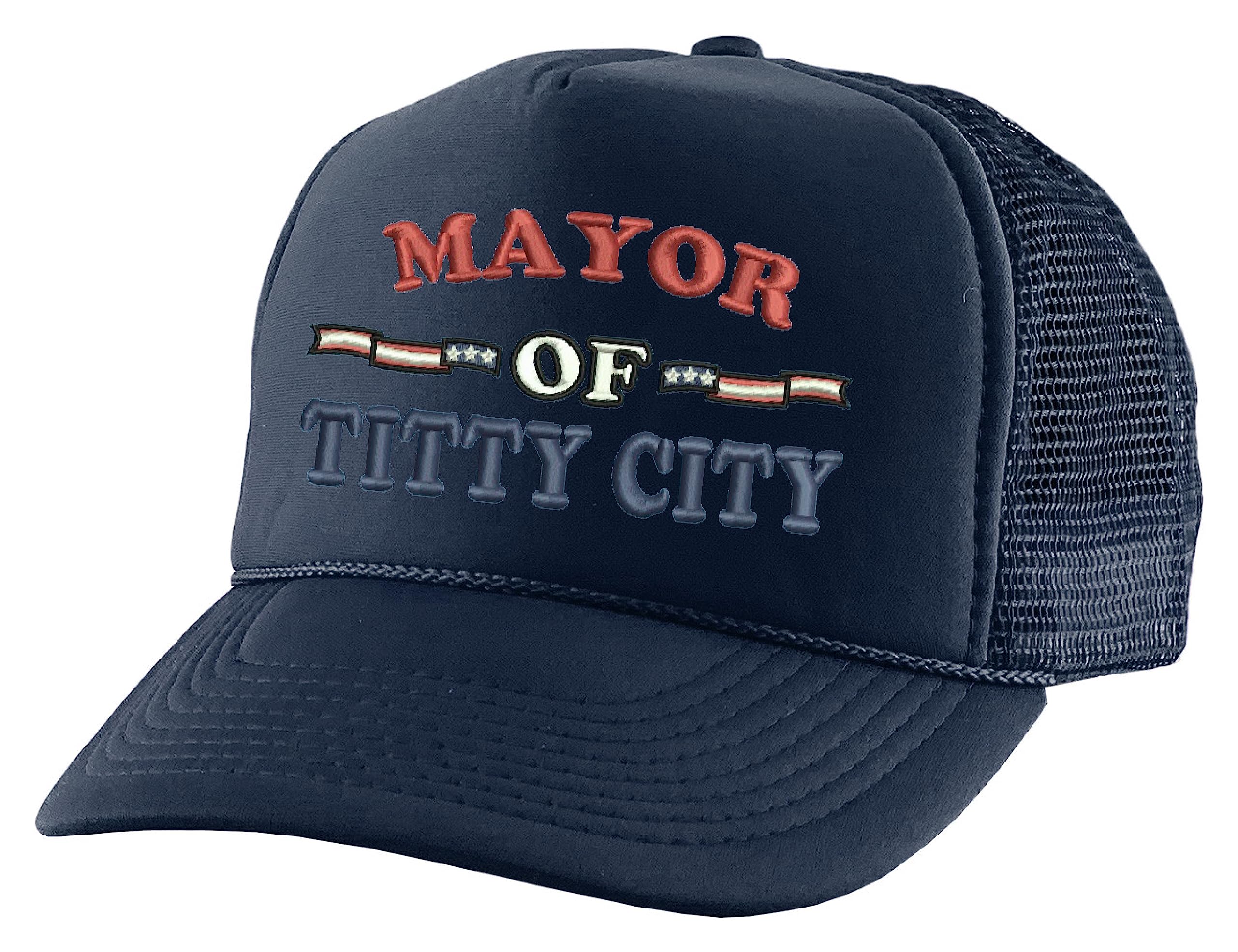 Trucker Hat Mayor of Titty City Funny Snapback Cap