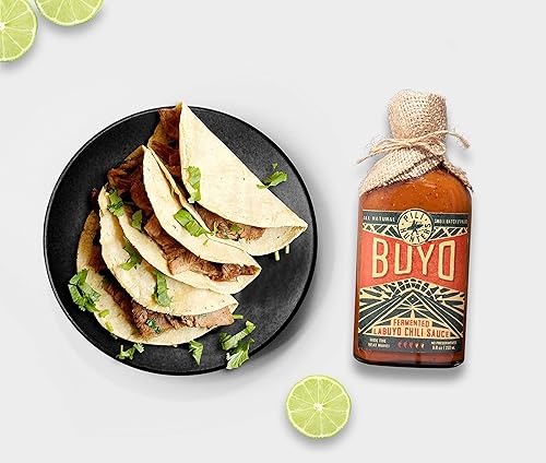 Miniatura 2 de Pili Hunters - Buyo - Salsa picante de chile fermentada (botella de 3.4 onzas) Ingredientes gourmet de alimentos integrales, sin conservantes, sin