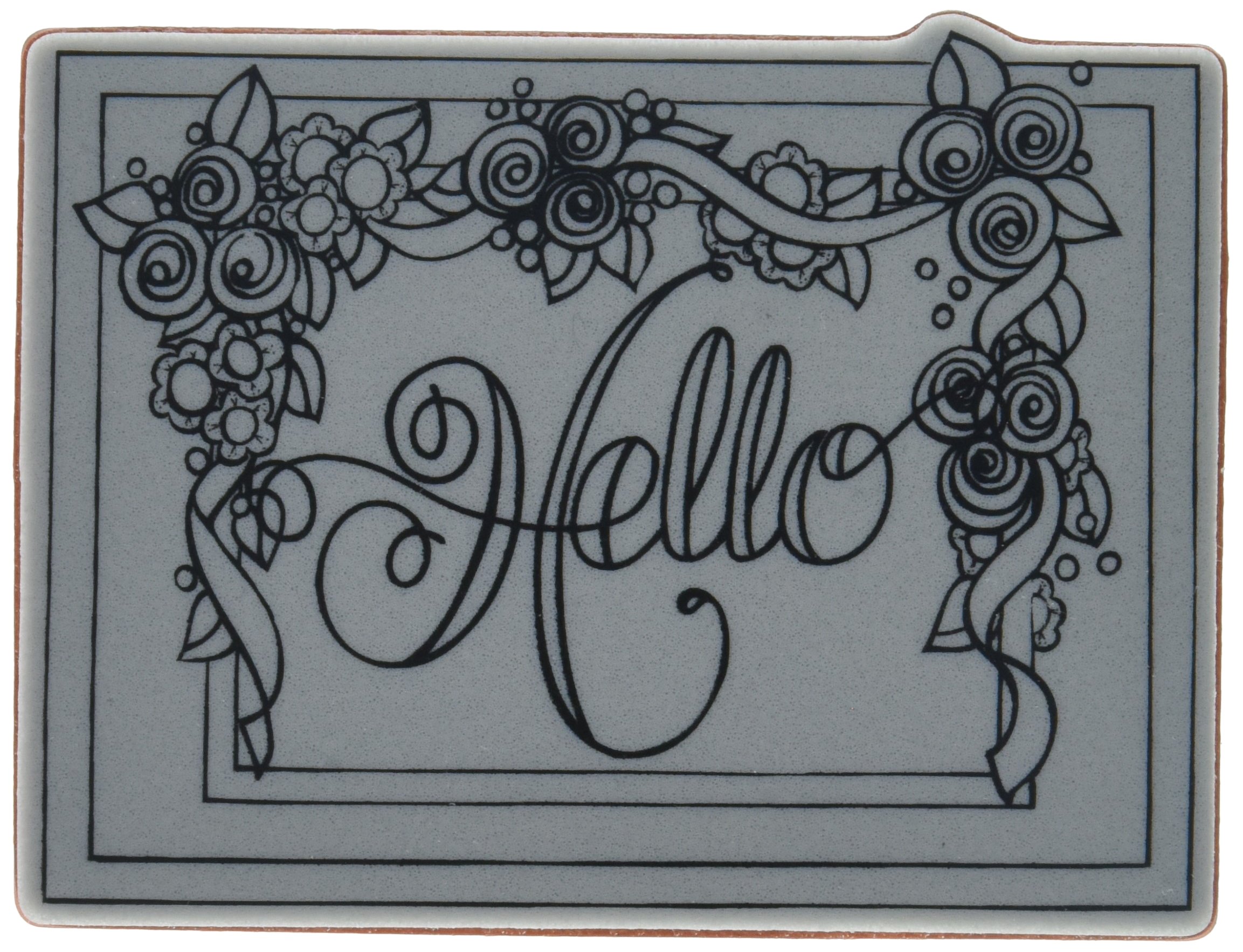 Spellbinders Multi-Colour Framed Hello Cling Rubber Stamp,