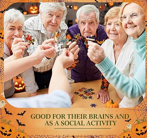 Miniatura 4 de Shappy Paquete de 4 rompecabezas de 35 piezas grandes para ancianos, demencia, rompecabezas fáciles para personas mayores, 4 estilos, productos de