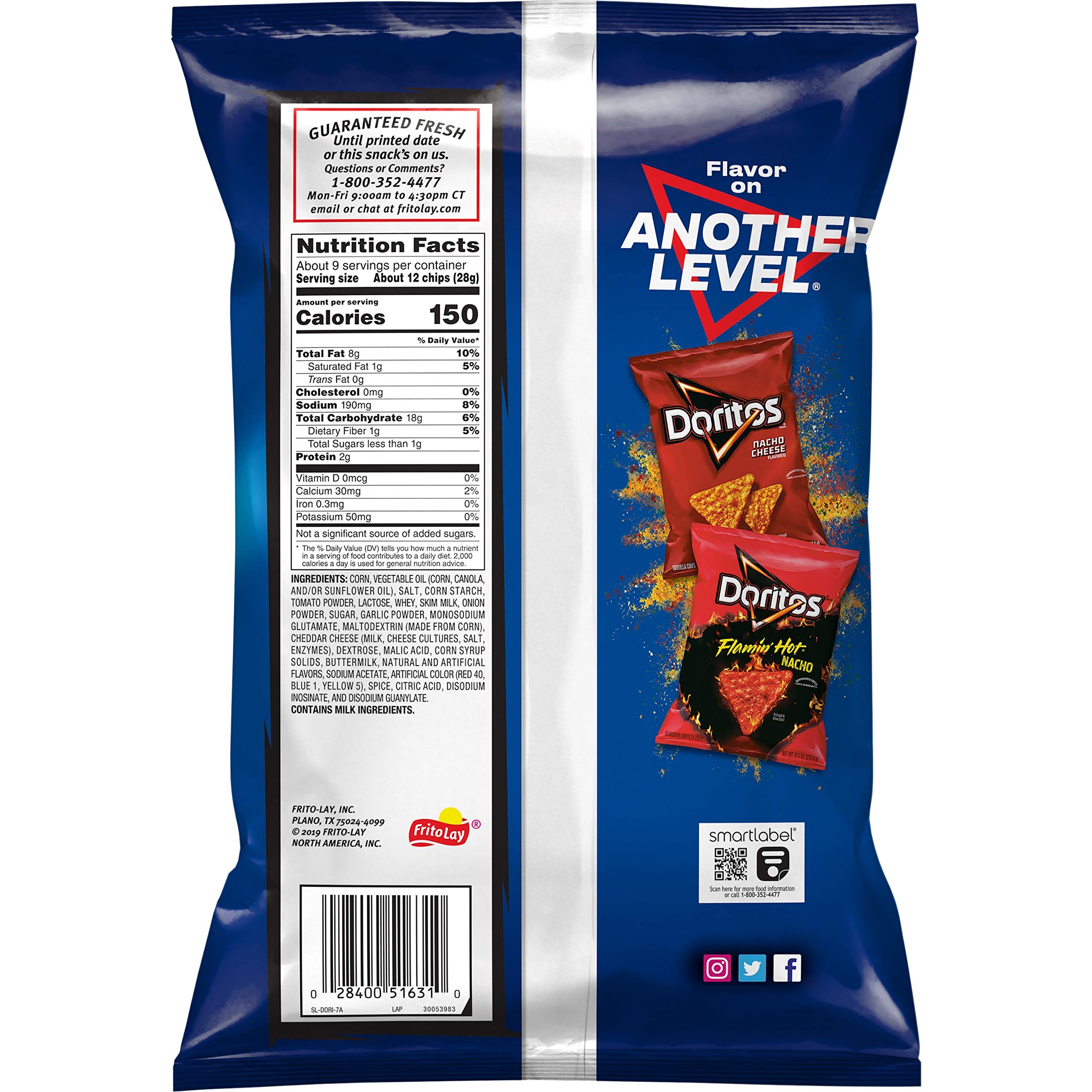 Doritos Tortilla Chips Cool Ranch Flavored, 9.25 Oz