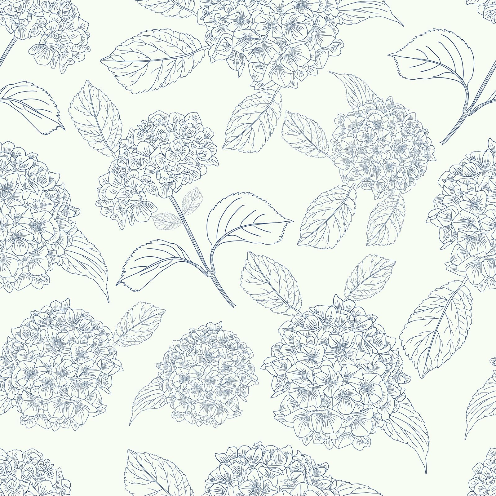 Papier peint hortensia vintage pour chambre de bébé et relooking de meuble ancien