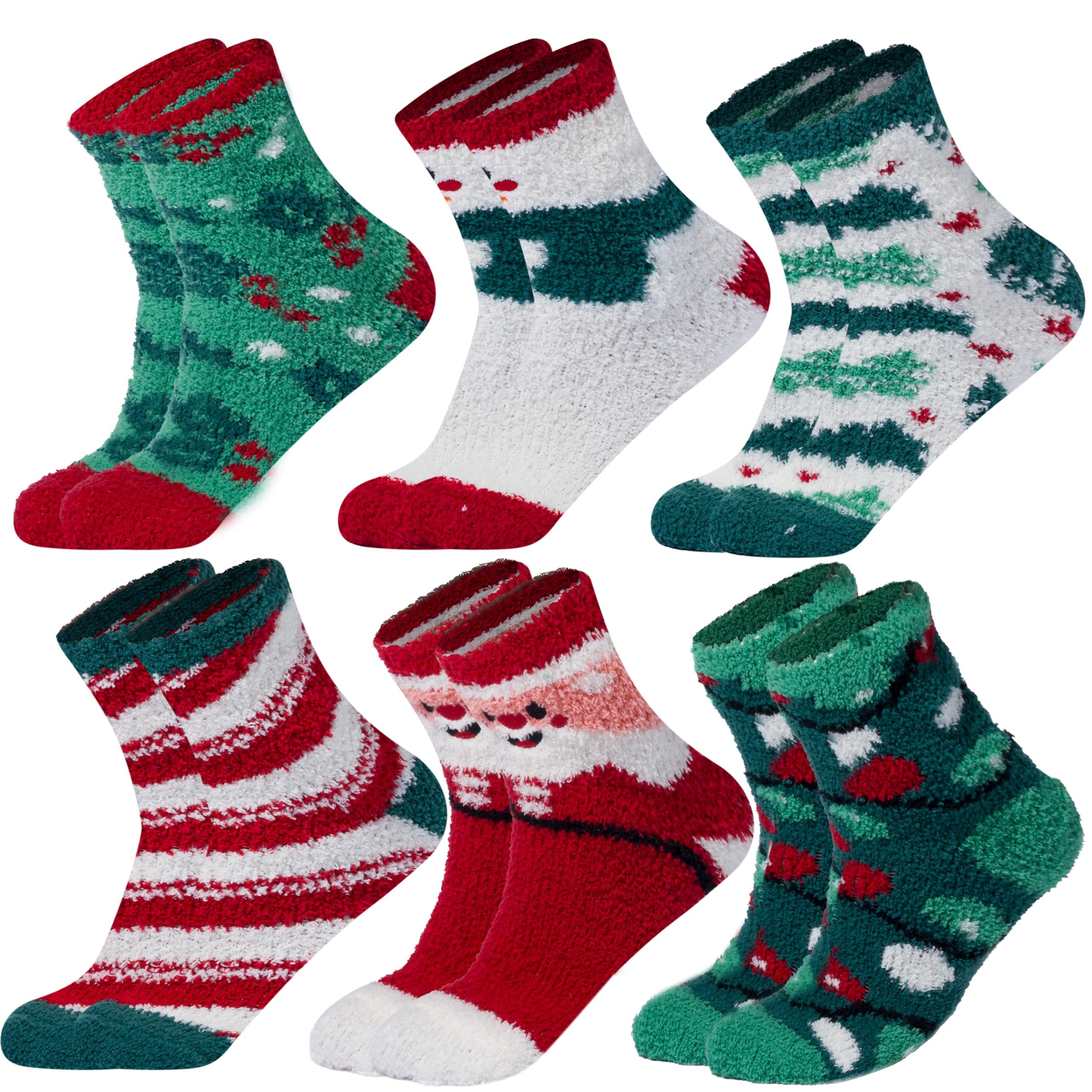 Weihnachtliche Kniestrümpfe Gänsedaunen - Flauschige Overknee Socken