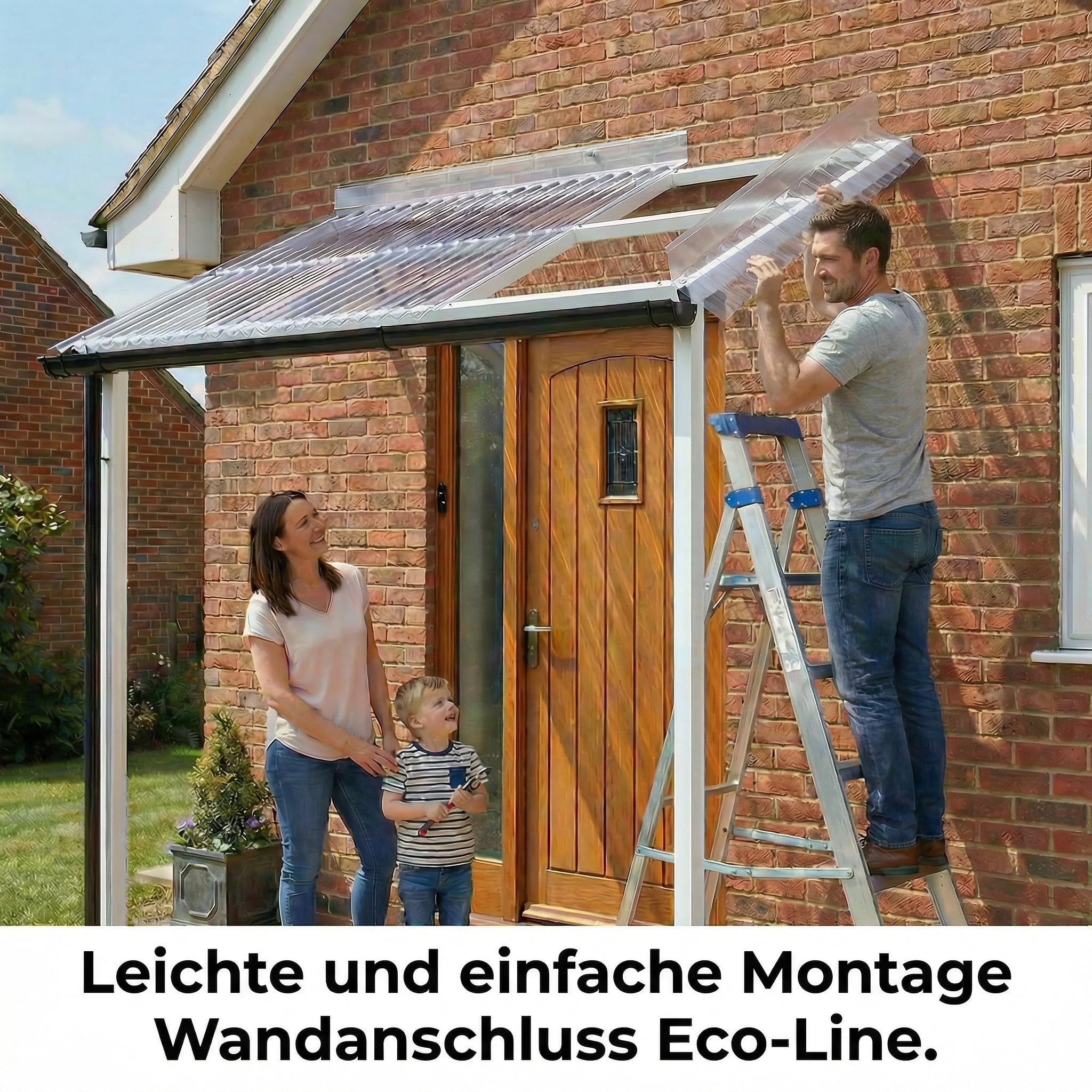 Wandanschlussprofil PVC Sinus Wellplatte 76/18 glasklar 670 mm 9 wellig 160 x 70 mm