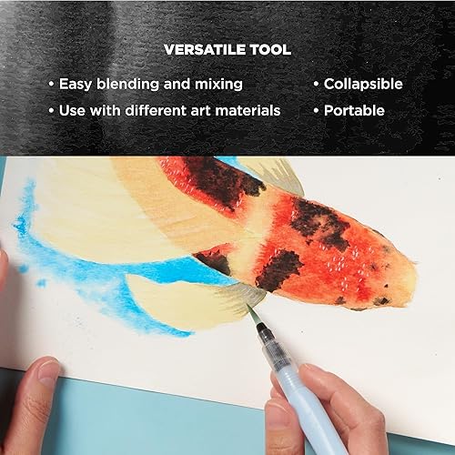 Miniatura 4 de Sakura Cepillo de agua Koi - Cepillo para acuarela - Depósito de 0.3 fl oz - 4 puntas de pincel surtidos