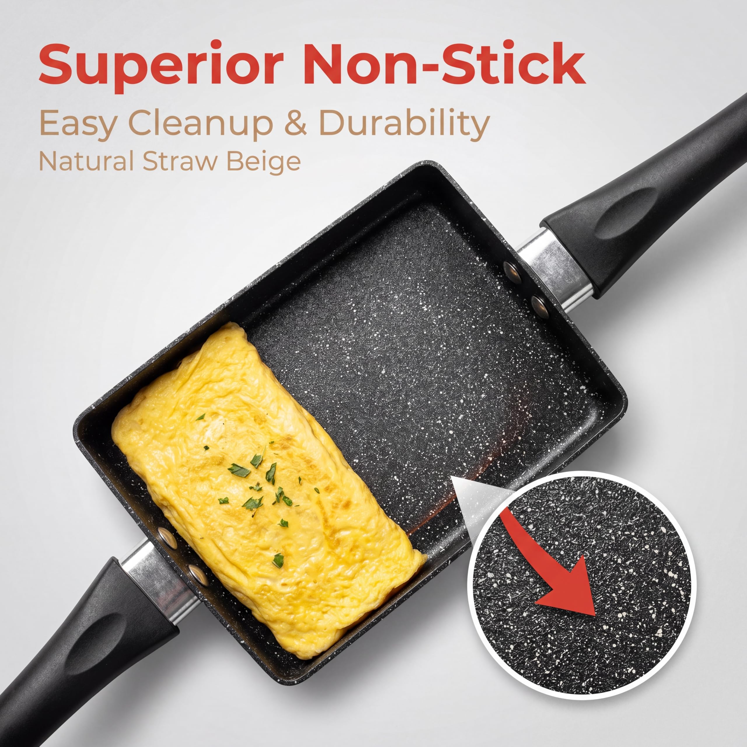Kookpan Vierkant Tamagoyaki Pan Omelet Pan Non-stick voor Loempia Pannenkoeken