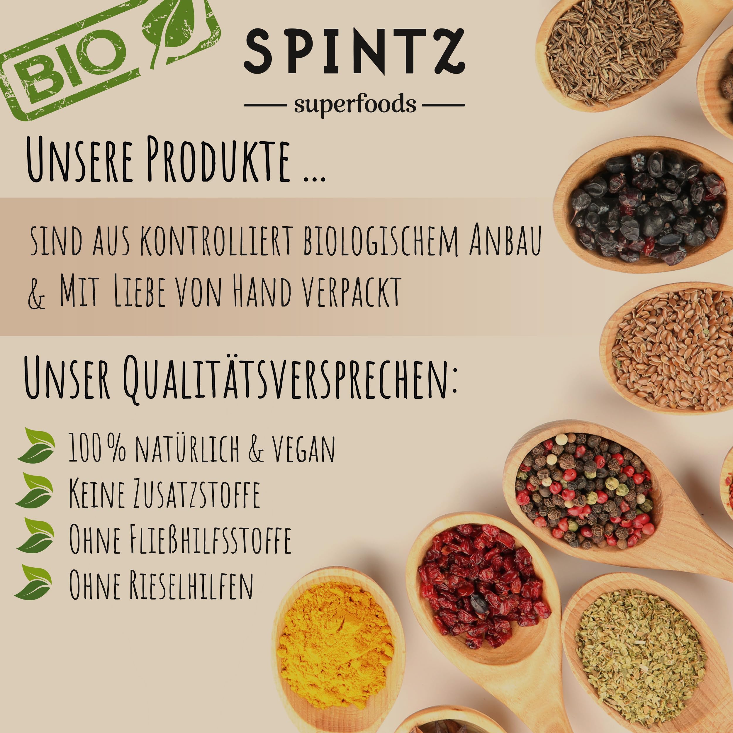 SPINTZ® 420 Stk. Bio Ingwer Kapseln - vegane Ingwer Kapseln hochdosiert - 2000 mg Ingwer Pulver Bio je Tagesdosis - Ingwerwurzel gemahlen | plastikfrei und nachhaltig verpackt