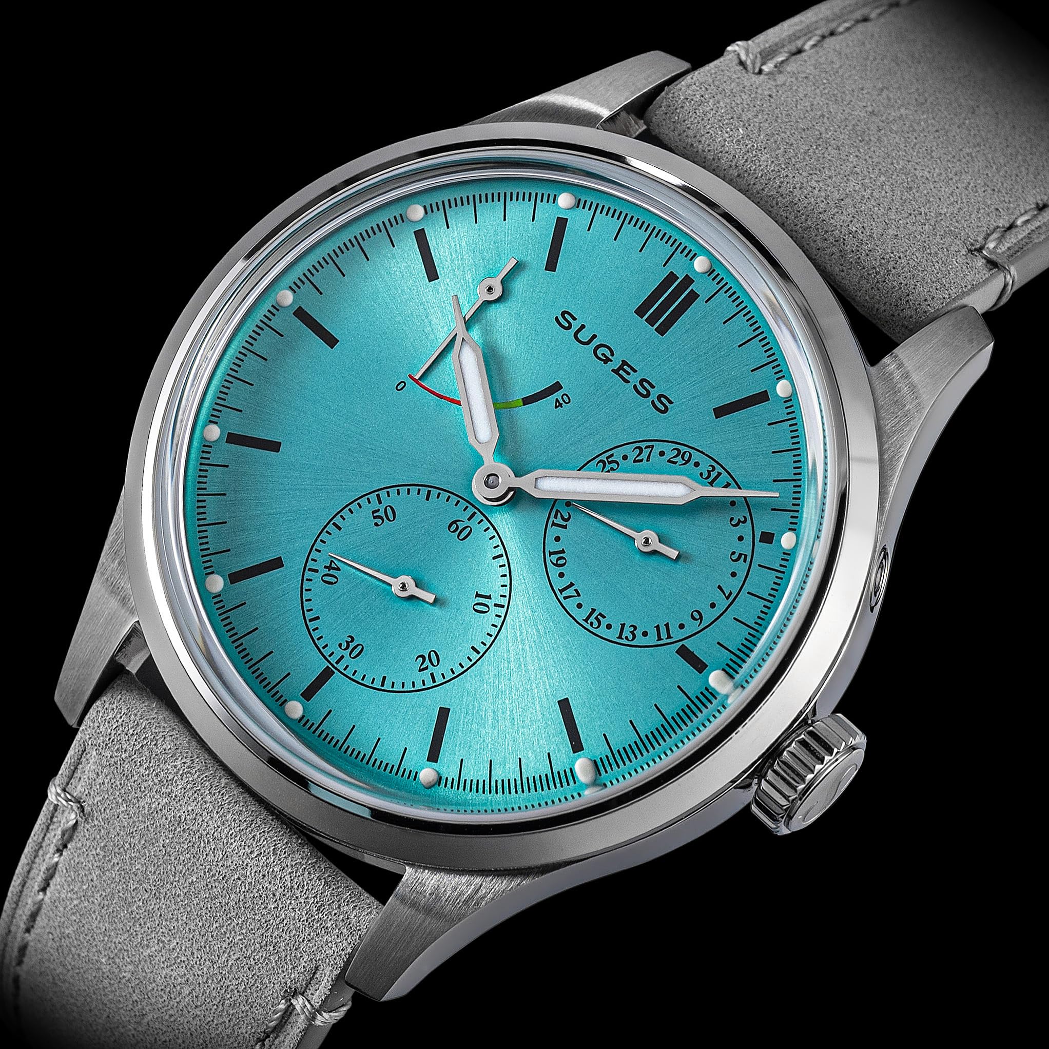 Sugess S458.ST.G Art Master Fashion automatische mechanische Herrenuhr aus gewölbtem Glas Möwe 1963