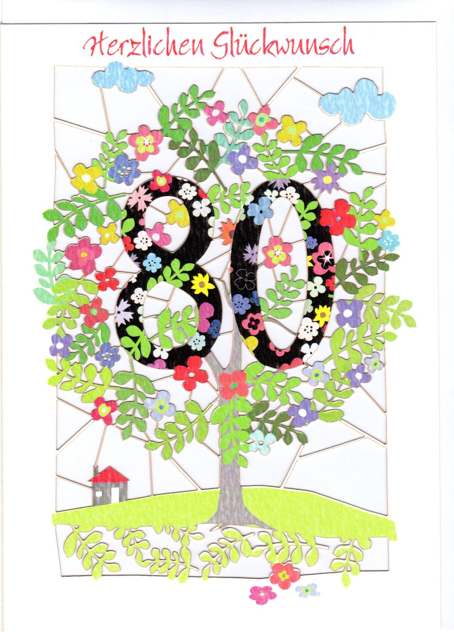Unique Happy Birthday Card – Gran 80th Birthday. Stylish and Sophisticated Laser Technology Create a delicate work of art in the smallest Make That Occasion of your so is Proper and Langwährende Designed and produced by GE Feng in Welsh Ross on Wye. FL180