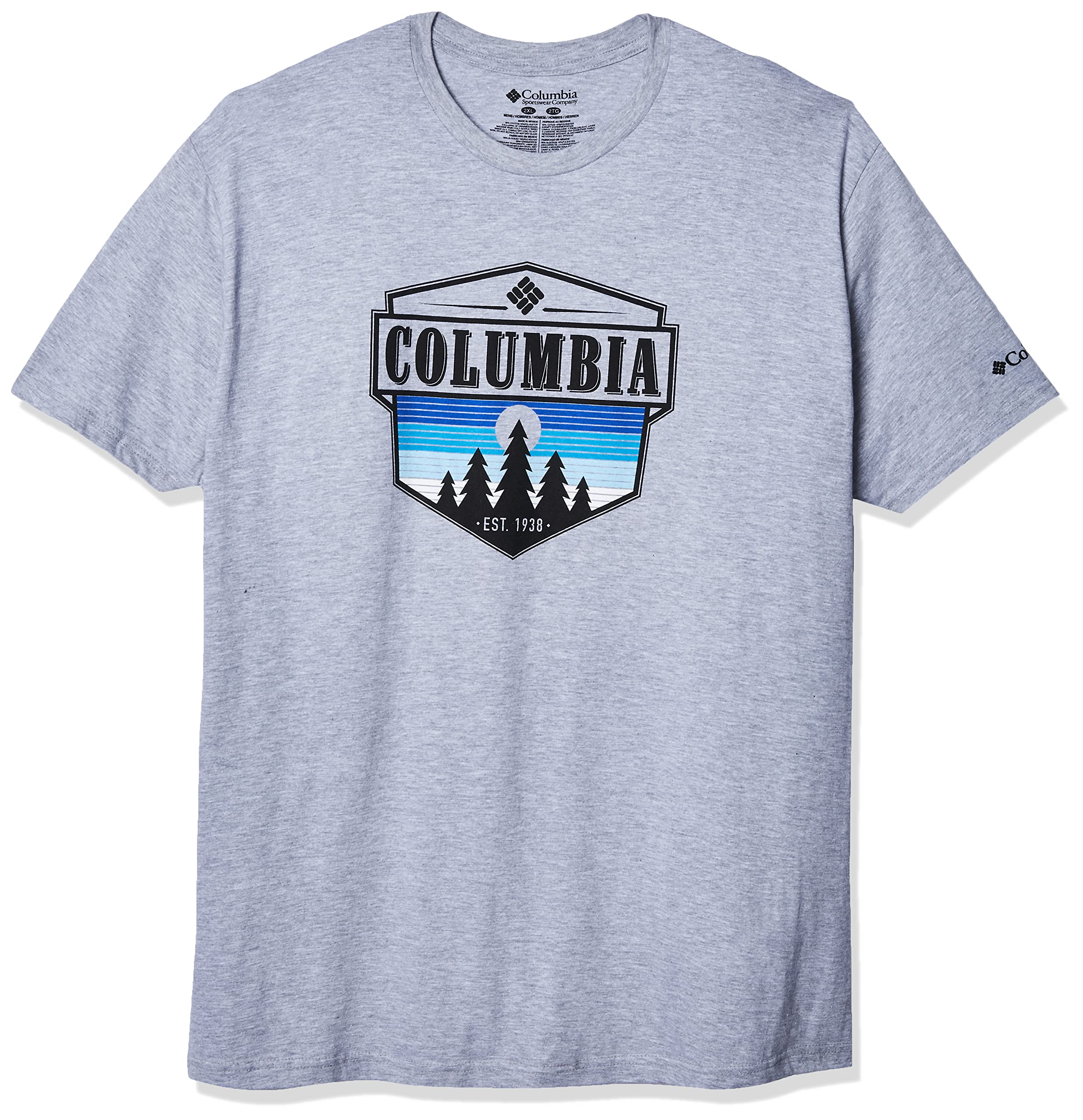Columbia Men's Graphic T-Shirt, Grey Heather/Switchback, S