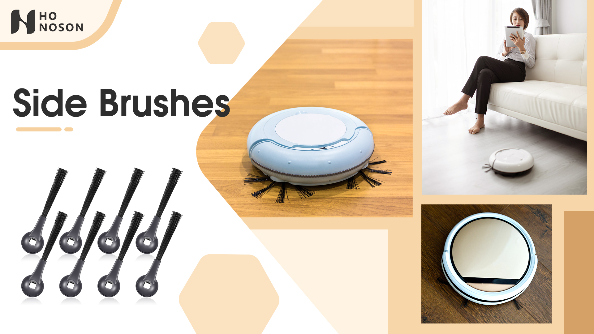 Amazon.com: Honoson 8 Pieces Side Brushes Replacement Part