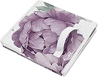 Vista 4 de Sweet Jojo Designs Cubos de almacenamiento plegables de tela para niñas, color morado lavanda, bohemio, Shabby Chic Floral Girl, cajas