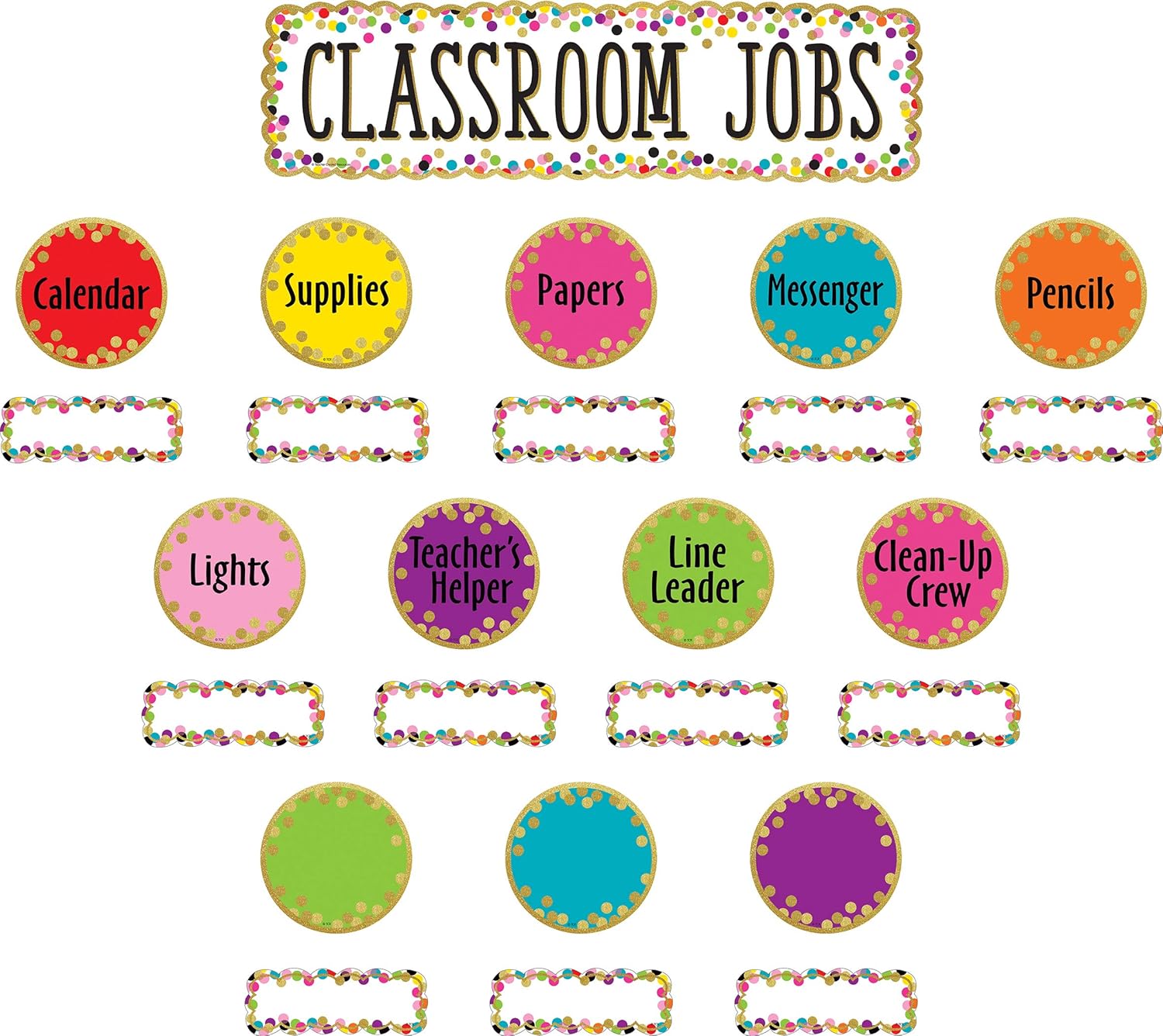 Confetti Classroom Jobs Mini Bulletin Board Amazon.ca Office Products
