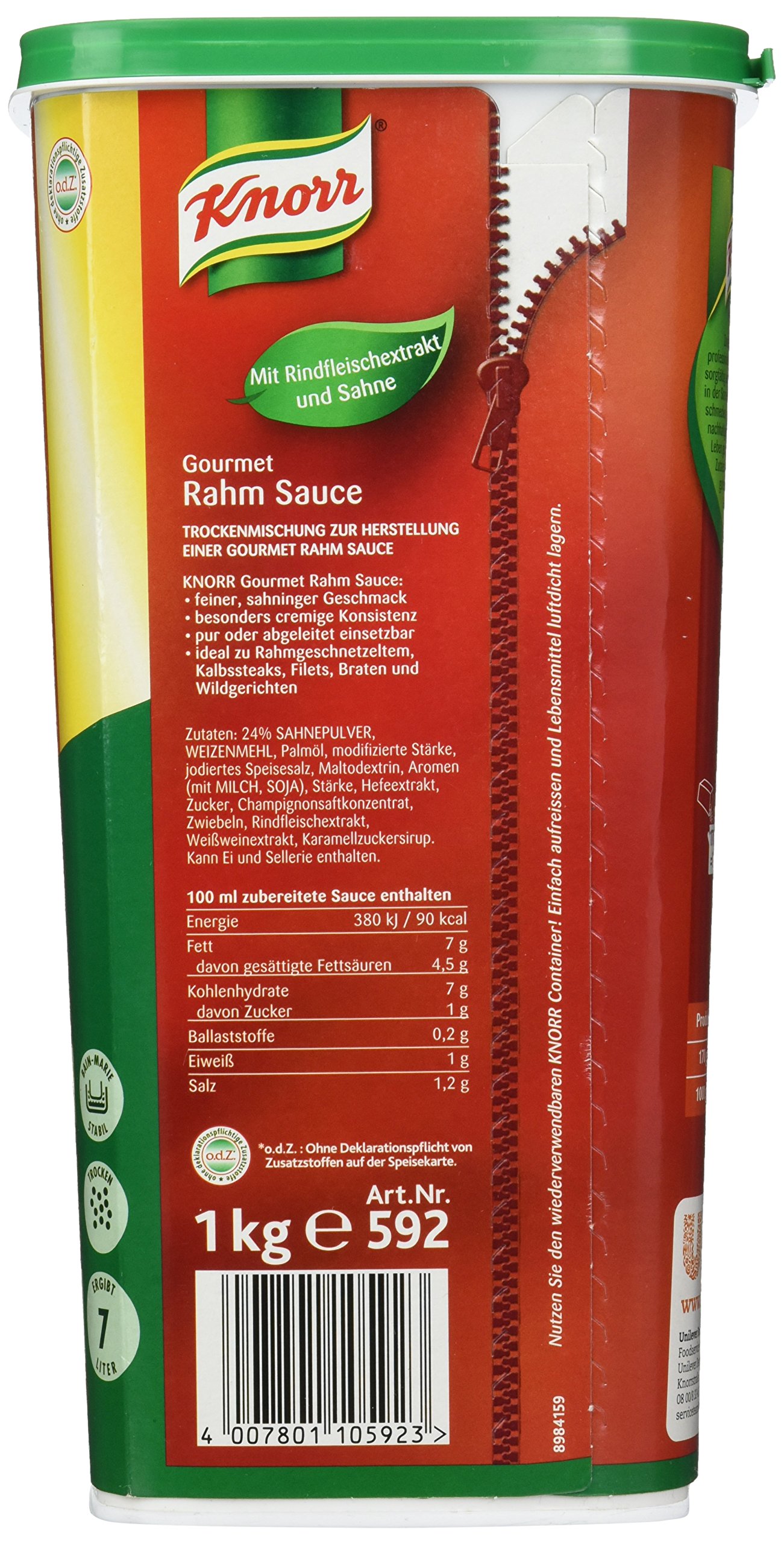 Knorr Gourmet Rahm Sauce 1 kg, 1er Pack (1 x 1 kg)