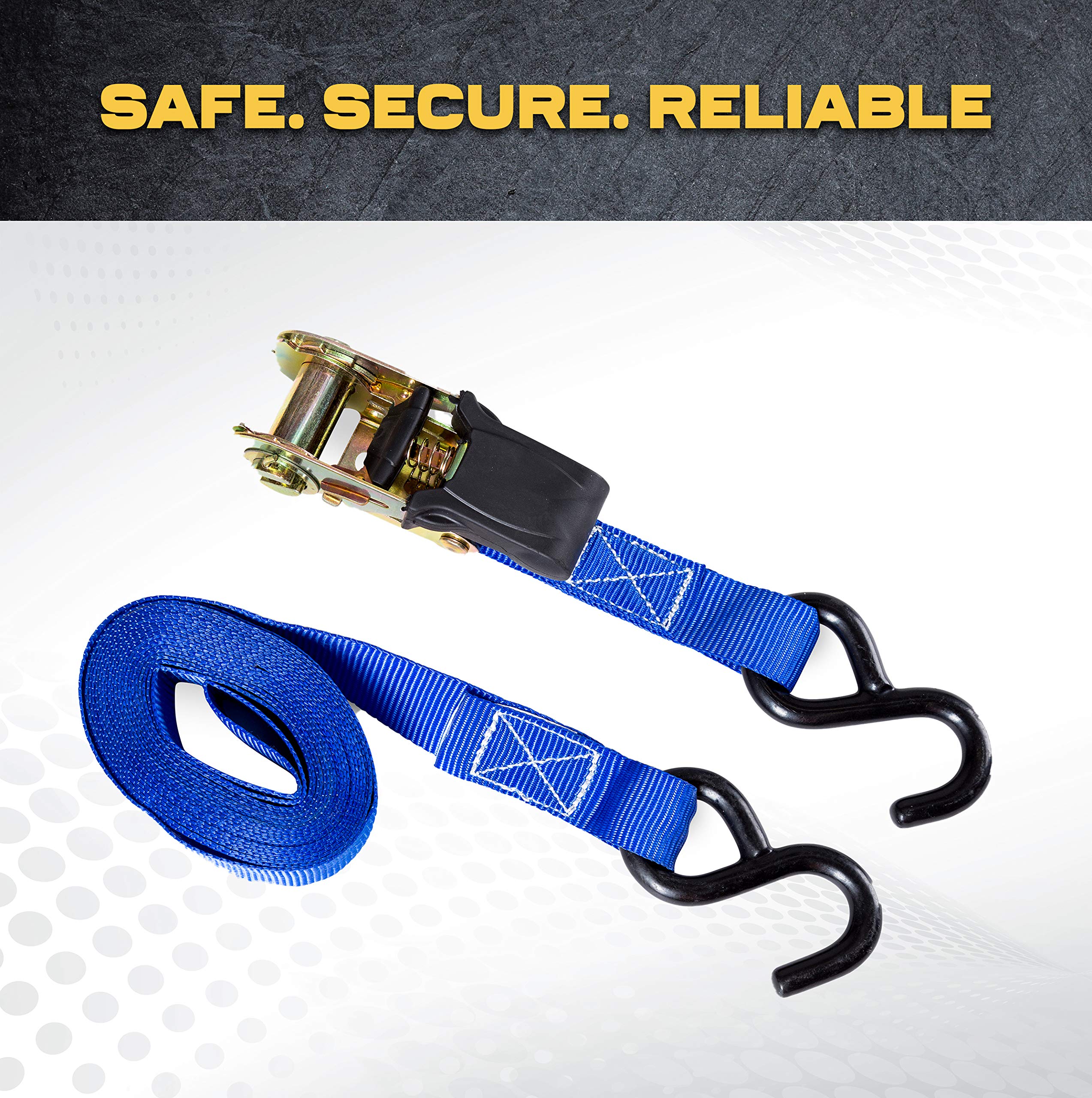 Ratchet Tie Down Straps Cargo Straps for Moving Appliances, Lawn