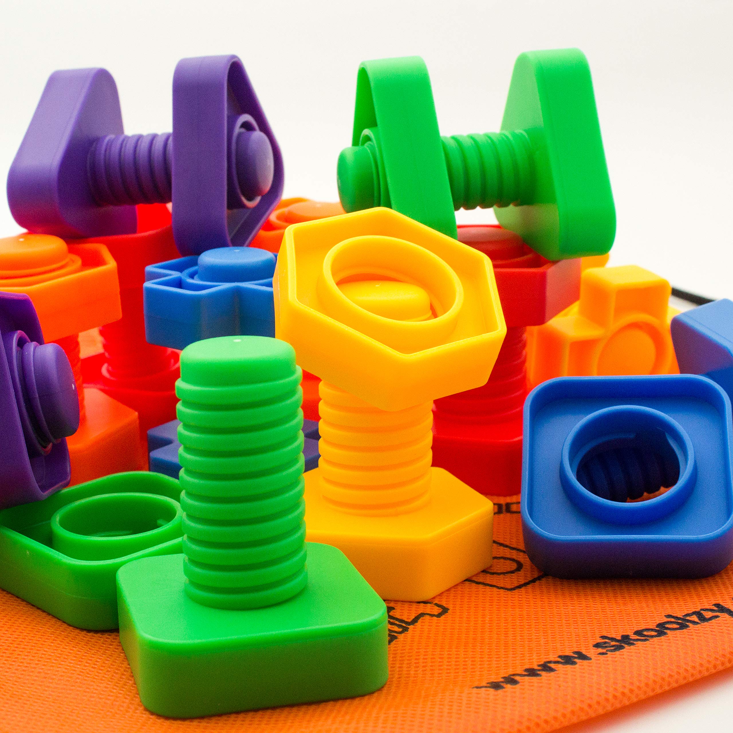 Skoolzy Nuts and Bolts Fine Motor Skills Toys Sensory Fidget Toy for Kids, Occupational