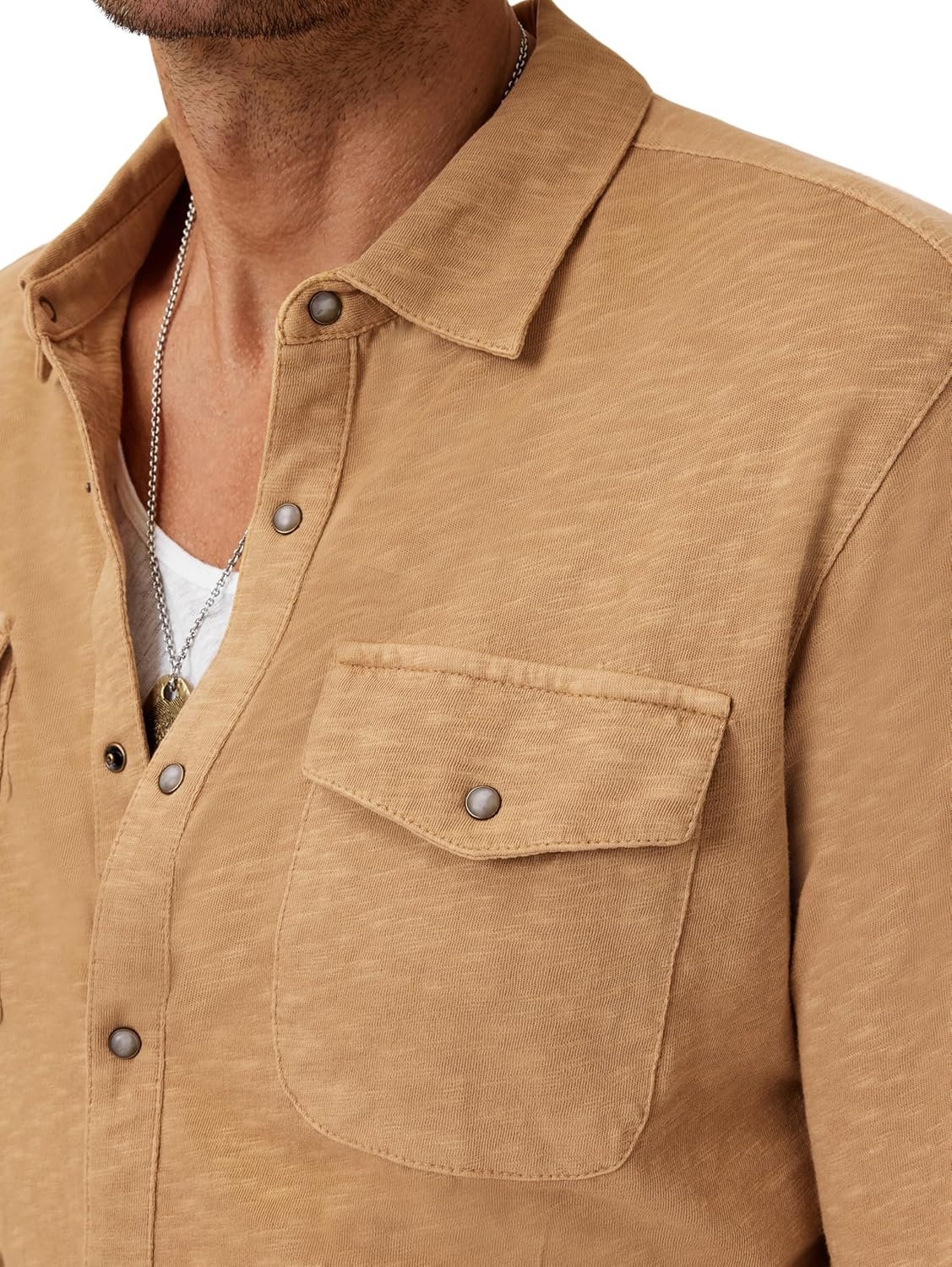 John Varvatos Mens Arvon Western Shirt - Image 2