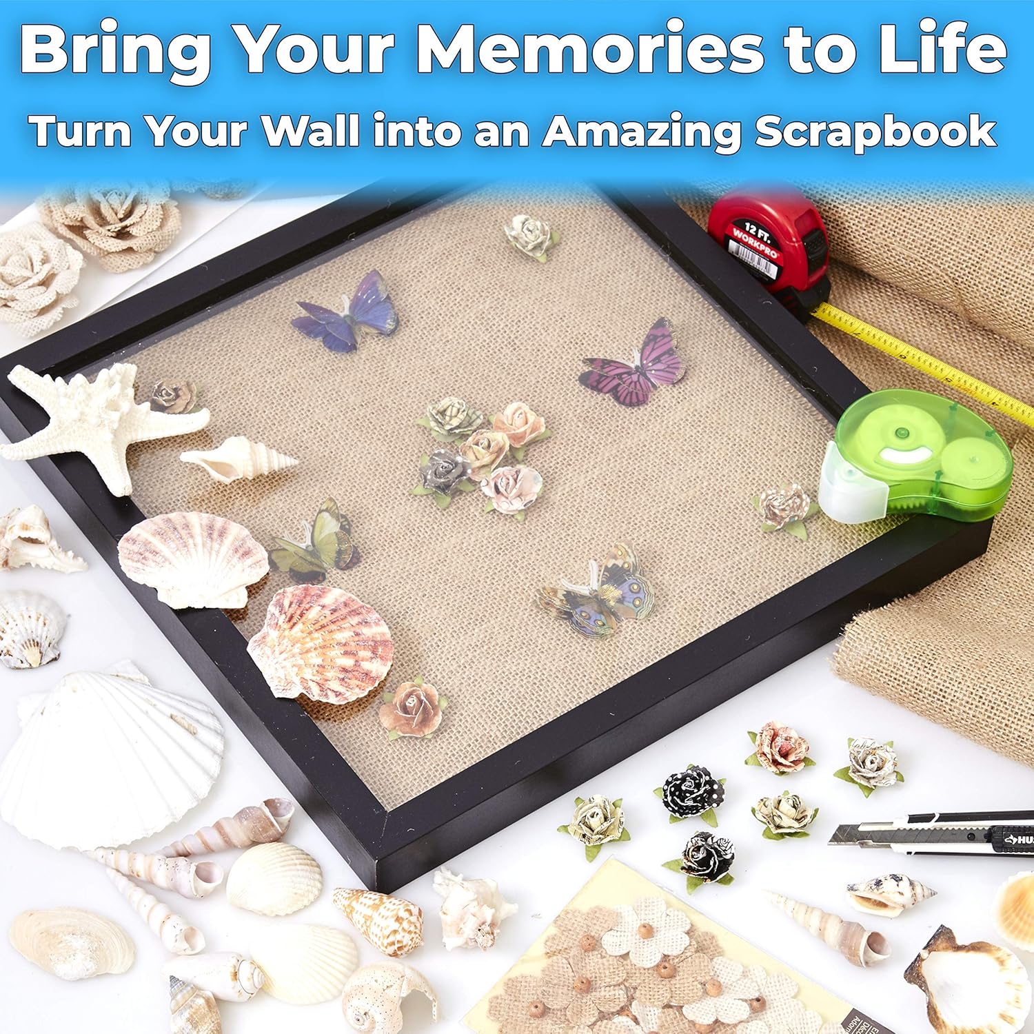 Super-Sturdy 11x14 Black Shadow Box Frame With Glass 2 Pk. Fill Large Wood Memory Box With Wedding Flowers, Jerseys, Cute Pet Photos, Ticket Stubs, or Medals. Great Seashell Display Case